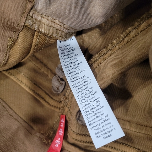 SPANX Women's Stretch Twill Ankle Cargo Pant in Honey Glow Size S - Picture 12 of 13